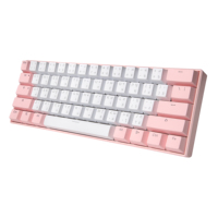 Échantillon gratuit de touches de clavier thaïlandaises transparentes DIY, clavier mécanique 60%, clavier de jeu RVB, clavier interchangeable à chaud, clavier USB rose mini thaïlandais pour ordinateur