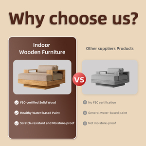 Divano da Giardino Girevole in Legno di Teak con Tessuto ad Asciugatura Rapida <span class=keywords><strong>e</strong></span> Cuscino in Schiuma Spessa <span class=keywords><strong>per</strong></span> Bordo Piscina, Giardino <span class=keywords><strong>e</strong></span> Terrazza - Product Image 3