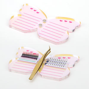 Nuovo arrivo acrilico farfalla ciglia piastrelle <span class=keywords><strong>Pallet</strong></span> acrilico personalizzato estensione ciglia <span class=keywords><strong>Pallet</strong></span> supporto piastra piastrella - Product Image 1