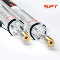 Tubo Láser de CO2 Serie SPT TR de 30w~150w con Módulo Láser de Puntero Rojo para Máquinas de Corte Láser