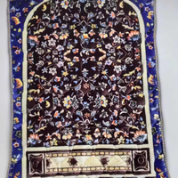 Wholesale Modern Thick Floral Sajadah Prayer Rug with Islam Prayer Beads for Home Use Made of Polyester