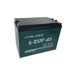 Batería de ácido de plomo sellada recargable de ciclo profundo, 12V, 45Ah, para almacenamiento de vehículos eléctricos