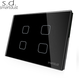 Smartdust Home 4 Gang Tuya Zigbee 3.0 Smart Home Switch No Neutral Capacitor Google Home <strong>Alexa</strong> <strong>Remote</strong> US Light Touch Wall Switch - Product Image 2