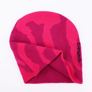 קיאנזון y2k jquard beananni כובע רקום מותאם אישית רקום לוגו שני טון סרוג אביזר חורף עם דפוס אותיות - Product Image 3