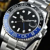 Montre de plongée mécanique lumineuse personnalisée de 40 mm avec mouvement SEIKO, chronographe en acier inoxydable 316L, réserve de marche, étanche 10 bars
