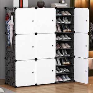 Hot Bán Đen Xách Tay Giày Lưu Trữ Tủ Không Gian Tiết Kiệm Nhiều Lớp Giá Stackable Nhựa Đồ Nội Thất Nhà Phòng Khách - Product Image 5