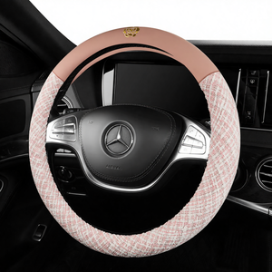 Funda para Volante de Coche Marca MELCO, Diseño Encantador para Mujer, Estilo Lujoso y Ligero, con Camelias, Protectora para las Cuatro Estaciones, para <span class=keywords><strong>Mercedes</strong></span>-Benz, Sintética - Product Image 1