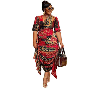 <span class=keywords><strong>Taglie</strong></span> <span class=keywords><strong>forti</strong></span> abbigliamento da donna Sexy da donna con stampa <span class=keywords><strong>a</strong></span> maniche <span class=keywords><strong>a</strong></span> <span class=keywords><strong>palloncino</strong></span> <span class=keywords><strong>abiti</strong></span> Slim corti Casual da donna - Product Image 4