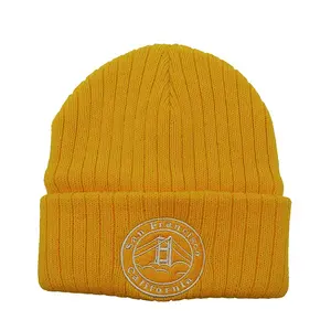 Hot Bán Thành Phố Con Đường Biểu Tượng Cuff Beanie Hat Thêu Lông Cừu Lót Mùa Đông Mũ Giá Rẻ Biểu Tượng Tùy Chỉnh Bán Buôn Toque Gân Thể Thao