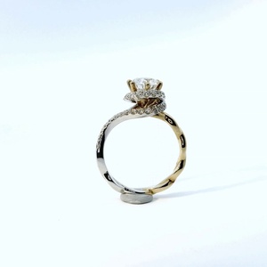 Custom Lab Grown Diamond IGI Certified Classic Beauty <b>Rose</b> Gold Plated Prong Set Wedding Party <b>Infinity</b> Ring - Product Image 6