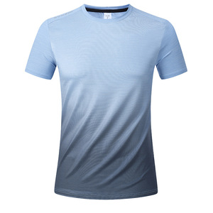 T-shirt de sport HONFIT pour homme, coupe ajustée, effet ombré, séchage rapide, respirant, doux, léger, pour la gym et le sport au quotidien, manches courtes - Product Image 6