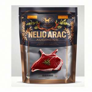 Custom Printed Logo Hot <b>Seal</b> Storage Plastic <b>Vacuum</b> <b>Bags</b> Stand up Pouch for Frozen <b>Food</b> Meat Pet <b>Food</b> Packaging - Product Image 5