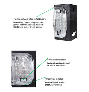 Serres de jardin en Mylar à prix de gros <span class=keywords><strong>usine</strong></span>, 600D, 60x60x120, petite serre de culture intérieure portable - Product Image 3