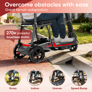 Skuter Mobilitas Ramah Penyandang Disabilitas Senior 14kg Ultra Ringan Aluminium Baterai Ganda Motor 270W Layar LED Kontrol Mudah - Product Image 3