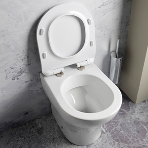 Combo de inodoro y bidé manual Chau Toalet con asiento de plástico para hotel, cisterna de cerámica opaca de color amarillo. - Product Image 4