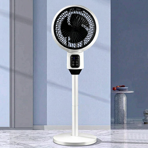 Ventilateur de circulation d'air 34 pouces, pales en plastique, 5 pales, moteur, télécommande, blanc, sur pied, silencieux, pour chambre à coucher et usage domestique - Product Image 1