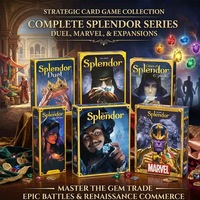 Splendor : Jeu de société - Série complète - Éditions Duel, Marvel Cities, Silk Road Expansion - Jeu de cartes de stratégie pour la famille et les soirées - Vente en gros