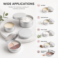Boîte en aluminium format voyage pour baume à lèvres, crème et parfum solide