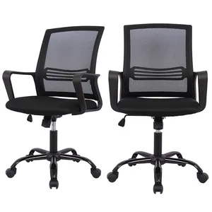 Henglin Mid Back Ergonomic Lưới Văn Phòng Máy Tính Xoay Bàn Nhiệm Vụ Ghế Với Tay Vịn