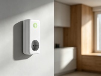 Enchufe WiFi con Sensor de Temperatura, Modo Frío/Calor, Medidor de Energía, Compatible con iOS/Android, Ecológico, Diseño 2026