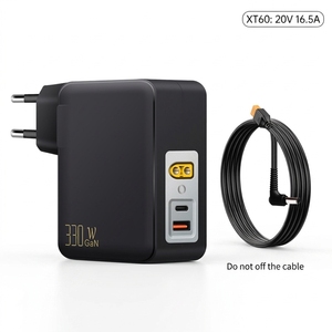 Adaptador <span class=keywords><strong>de</strong></span> CA Rápido GaN PD <span class=keywords><strong>de</strong></span> 330W 20V 16.5A para Pared en la UE, <span class=keywords><strong>Cargador</strong></span> para Portátil Asus Rog Strix Scar 16 17 17SE 18 18G A21-330P1A A22-330P1A - Product Image 1