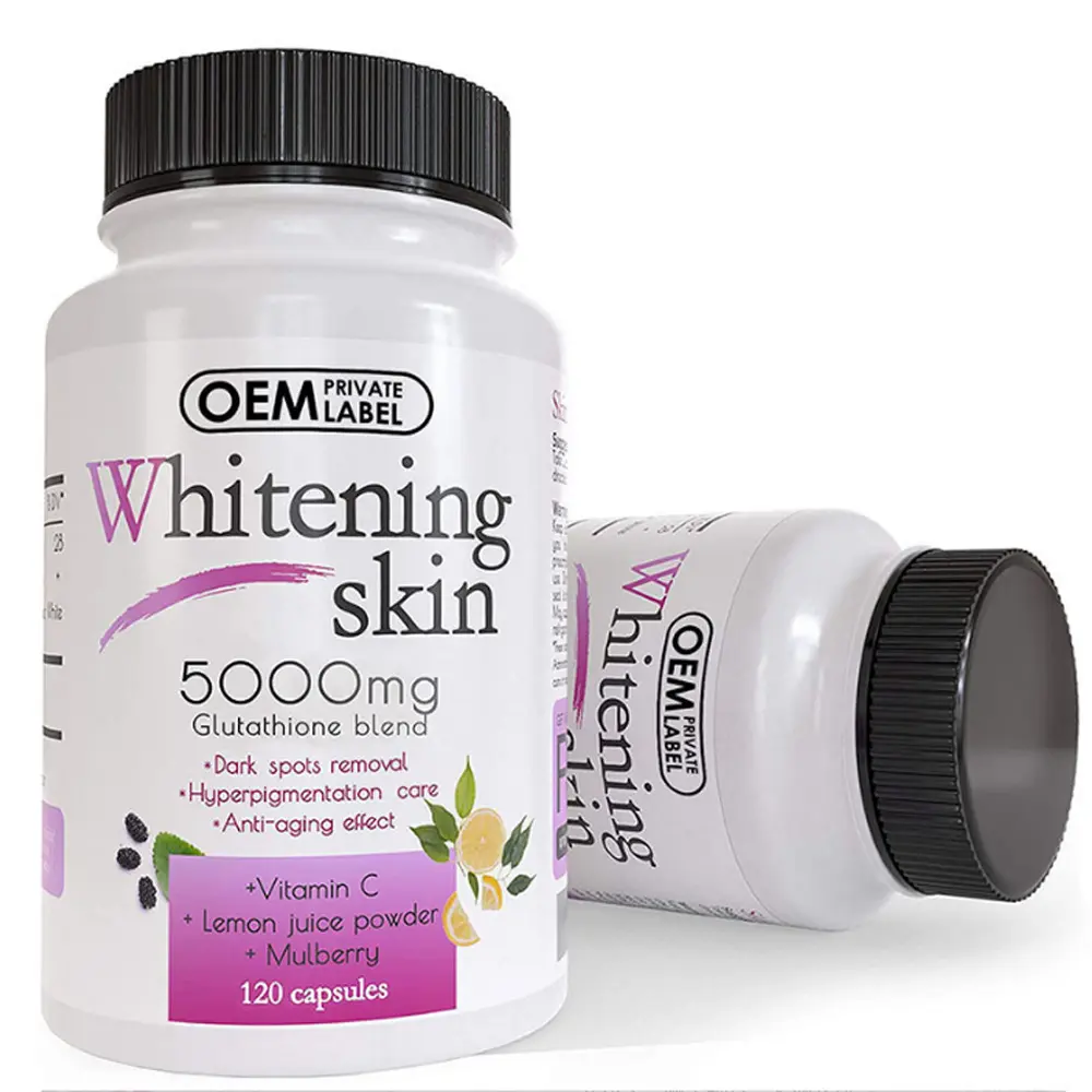최고의 품질 미용 보충제 콜라겐 슬리밍 흰색 항산화 약 글루타티온 500Mg 정제 피부 미백
