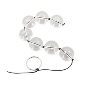 4 размера, анальная пробка унисекс, большие гладкие хрустальные шары, гей-пробка, секс-игрушки для мужчин, Взрослые Эротические игрушки, стеклянные анальные бусины - Product Image 1