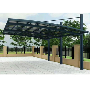 Abri de voiture double 6*6m Polycarbonate Parking <span class=keywords><strong>Garage</strong></span> PC Couverture Aluminium Cadre métallique Extérieur Jardin <span class=keywords><strong>Port</strong></span> de voiture - Product Image 3