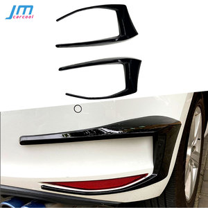 2 PCS/Set ABS Gloss Black Car Rear Bumper Fins Splitters Trims pour Volkswagen <span class=keywords><strong>Golf</strong></span> <span class=keywords><strong>7</strong></span> <span class=keywords><strong>R400</strong></span> 2012-2015 - Product Image 1