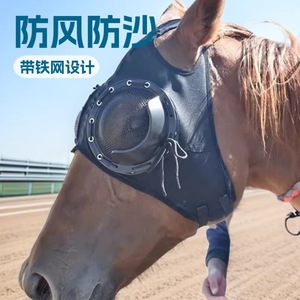 Masque facial pour cheval, couvre-yeux en maille, protection coupe-vent pour l'entraînement équestre - Product Image 4