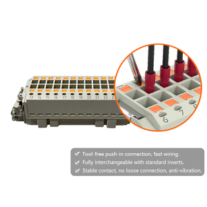 Connecteur robuste WZUMER 24 broches, insert à ressort, câblage sans outil, IP54 - Product Image 1