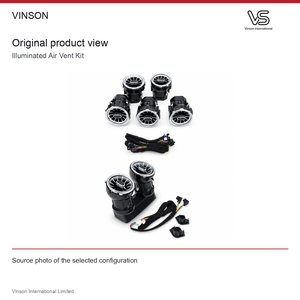Kit de ventilación de aire iluminado para Mercedes Benz Clase C W205, siete ventilaciones, sistema ambiental original. - Product Image 2
