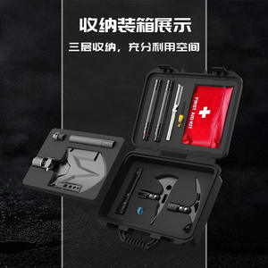 Kit de Supervivencia Multifuncional Personalizado para Exteriores con Pala, Hacha, Linterna y Herramientas de Emergencia para Camping y Rescate, Aluminio Gris - Product Image 4