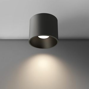 Lámpara de Techo LED Negra para Interiores, IP44, de Hierro, para Montaje en Superficie, con Bombilla Reemplazable, Foco de Techo - Product Image 1
