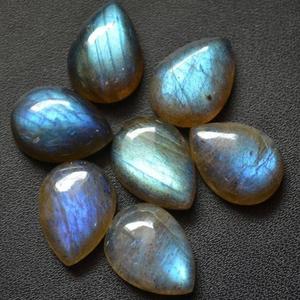 หินลาบราดอไรต์ธรรมชาติขนาด10มม. 12มม. 14มม. หินหลวมเทียบทรงหลังเบี้ยสำหรับทำเครื่องประดับร้านค้าออนไลน์ - Product Image 1