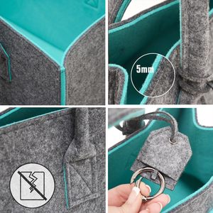 ถุงผ้าสักหลาดอเนกประสงค์แบบพกพาใช้ซ้ำได้สำหรับเก็บของนับไม่ถ้วนกระเป๋าผ้าสักหลาดอเนกประสงค์ออกแบบได้ตามต้องการ - Product Image 5