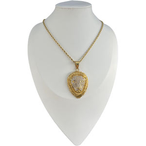 Guangzhou Big Zircon Discover Weekly Hip Hop chapado en <span class=keywords><strong>oro</strong></span> leopardo moda fina Moissanite joyería colgantes encantos - Product Image 2