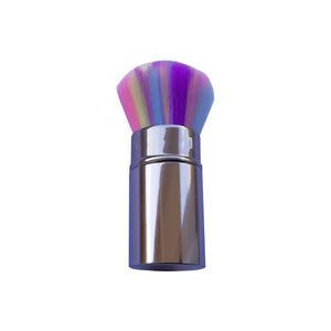 Fabrication de pinceaux à <span class=keywords><strong>blush</strong></span> cosmétiques professionnels pour cheveux colorés en marque privée, <span class=keywords><strong>pinceau</strong></span> à poudre kabuki <span class=keywords><strong>rétractable</strong></span> personnalisé - Product Image 4
