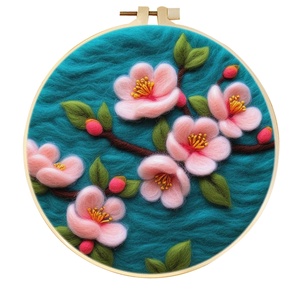 Patrón de Fieltro de Algodón con Diseño de Flores, Animales y Paisajes, Hecho a Mano para Crochet, Bordado y Manualidades, Decoración del Hogar, Marca XIXI - Product Image 1