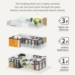Bloques de Construcción de Plástico ABS para Niños, 2080 Piezas, Diseño de Calle Moderna, Villa de Florencia, Decoración Creativa, Juego de Regalo, Nuevo - Product Image 5