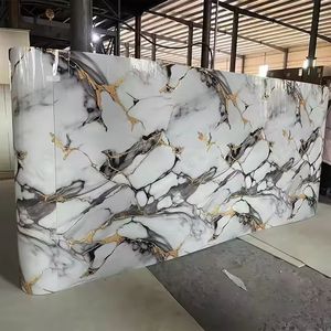 İç Mekan Duvar Dekorasyonu Parlak Otel Banyo Mermer Yer Karosu Oturma Odası PVC Mermer Duvar Çıkartması - Product Image 1