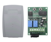 Module récepteur de télécommande pour porte de garage, 2 canaux, DC 12-24V, 433,92 MHz, 433 MHz, connexion d'alarme automatique