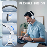 Nuevos Auriculares Inalámbricos 2.4G con Micrófono, Binaurales, con Cancelación de Ruido para Call Center y Oficina
