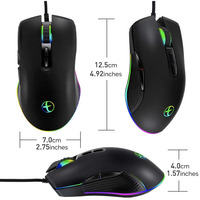 Souris de jeu USB Type-C pour MacBook Pro, Matebook X, MacBook, Chromebook