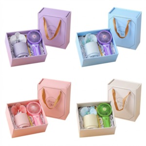 Best Sale Summer Holiday <b>Gift</b> Set Custom Logo Ceramic Mug Handheld Fan Combo <b>Gift</b> <b>Box</b> for Event Giveaways Bulk Wholesale - Product Image 3
