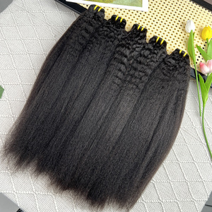 ผมแท้เวอร์จินเกรด 12A แบบเป็นมัด  ผมเวียดนาม  จัดเรียงเกล็ดผม  แบบ Afro Kinky Straight  แบบต่อผม  ไม่ผ่านการแปรรูป - Product Image 4