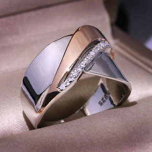 CAOSHI Exaggerated Personality <strong>Silver</strong> Retro Large <strong>Rings</strong> Style Luxury Crisscross <strong>Statement</strong> Punk <strong>Rings</strong> Women - Product Image 2