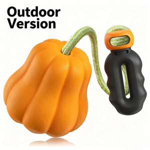 Juguete ecológico para <span class=keywords><strong>perros</strong></span> de interior/exterior, Bola de calabaza, suministro interactivo de TPR para mascotas para limpieza y molienda de <span class=keywords><strong>dientes</strong></span> - Product Image 3