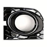 YW969 pour Audi A4B8 S4 08-12, cadre de phare antibrouillard en maille, grille inférieure, bande noire, grille inférieure en nid d'abeille, cadre de phare antibrouillard en maille
