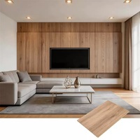 Panneaux muraux en feuilles de cristal de carbone style bois pour salon, rénovation d'hôtel, panneau décoratif pour hall, revêtement mural intérieur